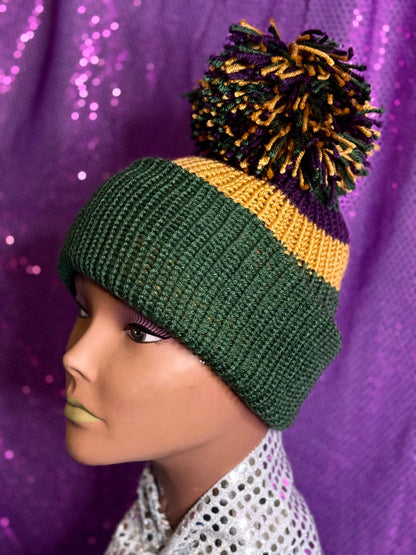 Dem Colors (Mardi Gras) Beanie