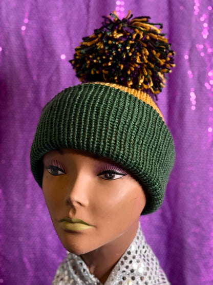 Dem Colors (Mardi Gras) Beanie